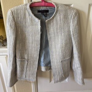Zara Light Gray Textured Blazer